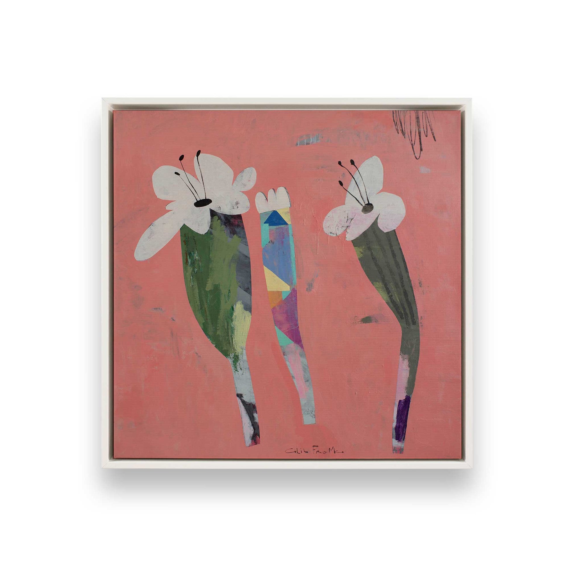 [Color:Opaque White], Picture of art in a White frame