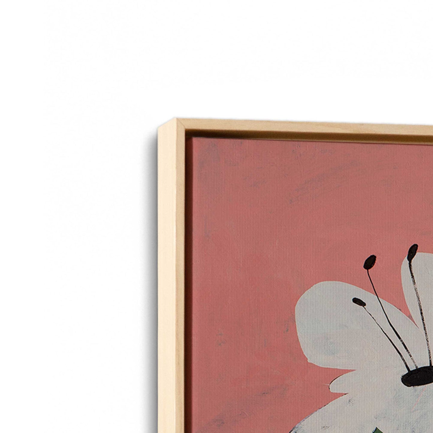 [Color:American Maple], Picture of art in a American Maple frame at an angle