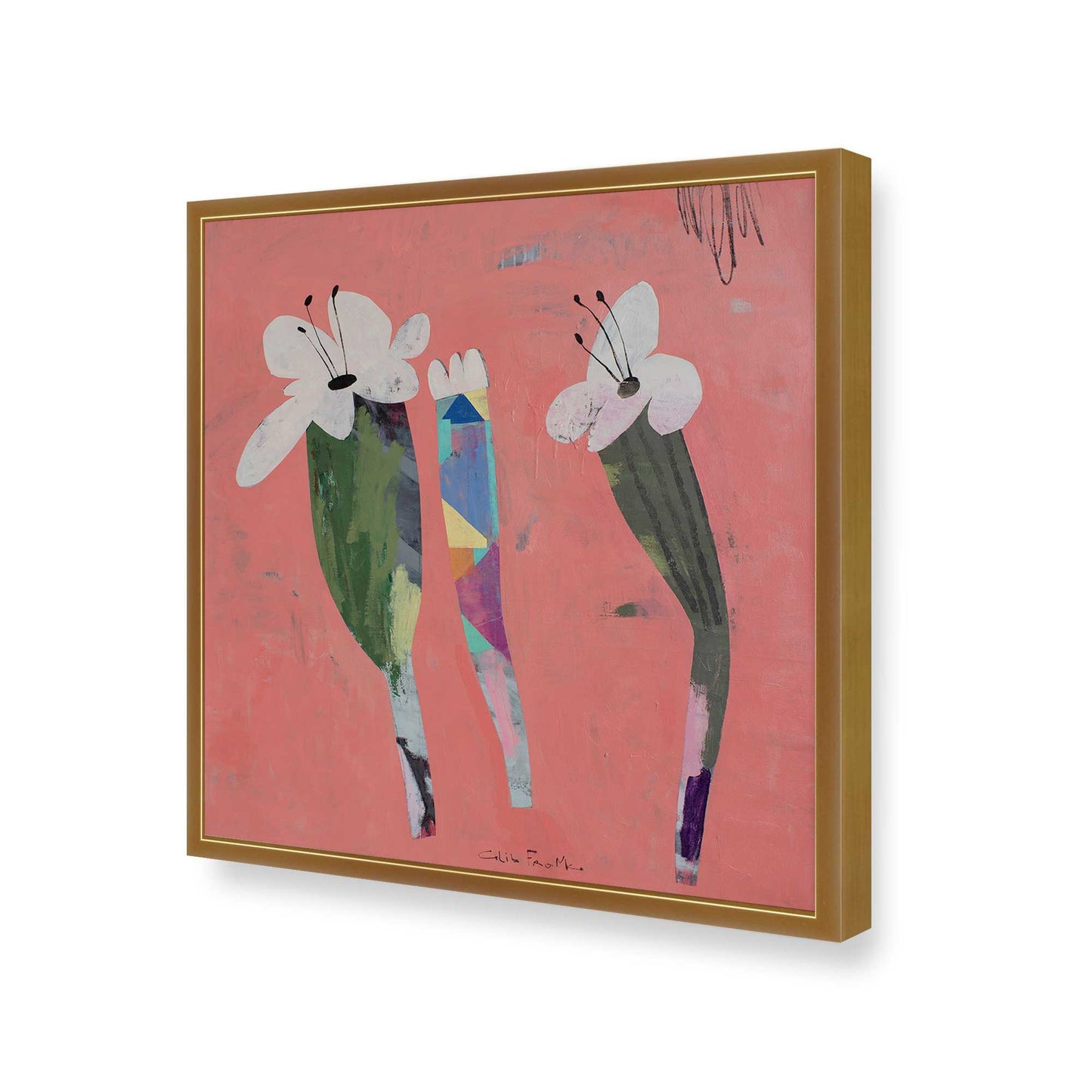 [Color:Polished Gold], Picture of art in a Polished Gold frame of the corner