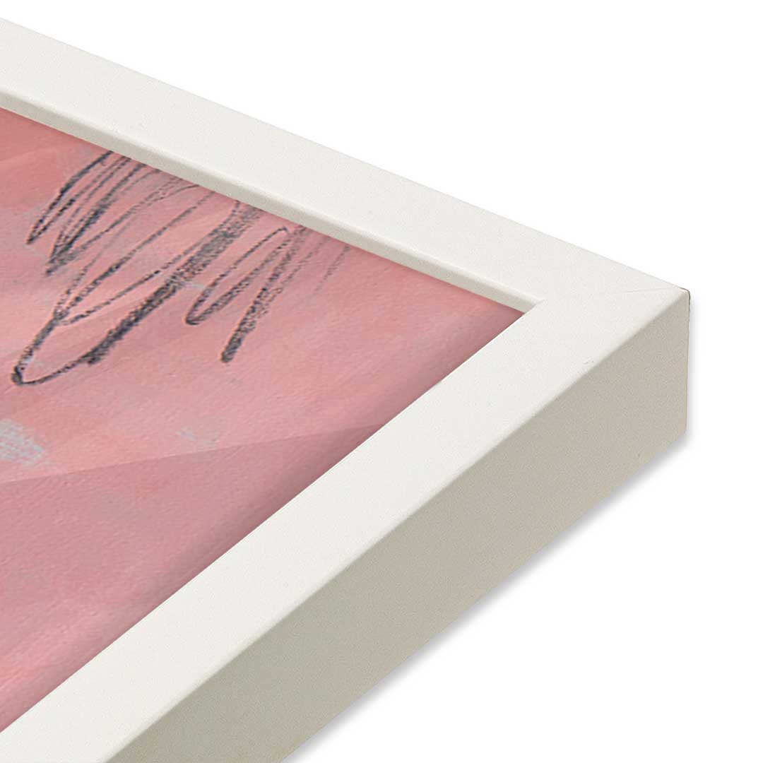 [Color:Opaque White], Picture of art in a Opaque White frame at an angle