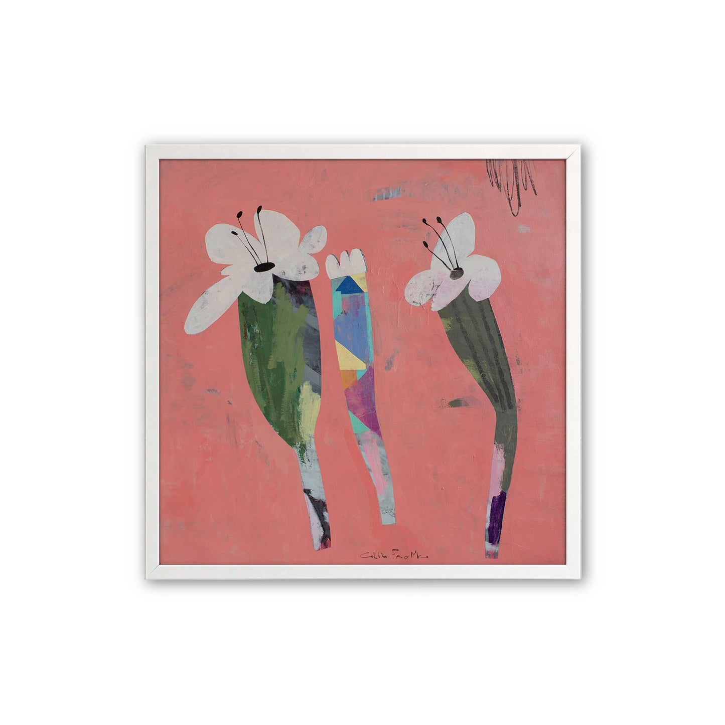 [Color:Opaque White], Picture of art in a Opaque White frame