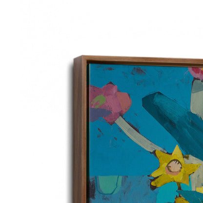 [Color:Walnut], Picture of art in a Walnut frame at an angle