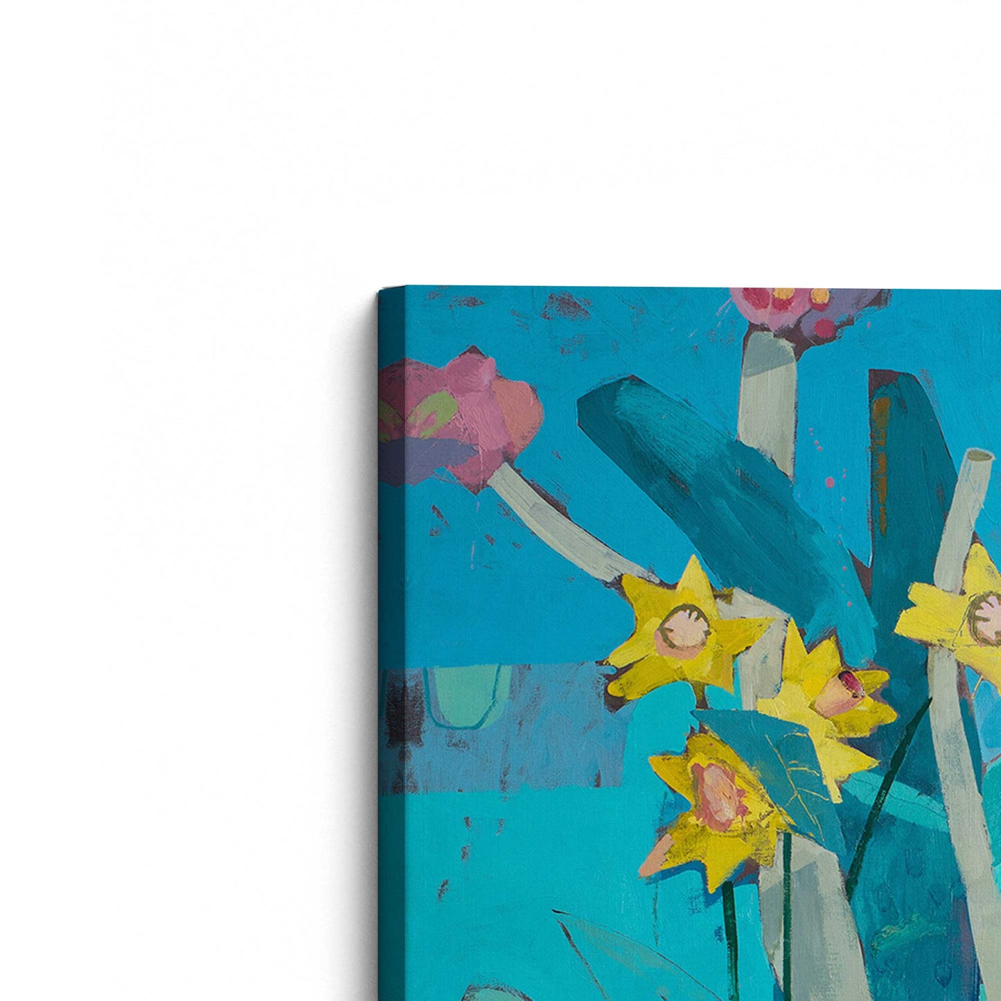 [Color:Stretched Canvas], Picture of the corner of the art