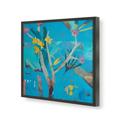 [Color:Satin Black], Picture of art in a Satin Black frame of the corner