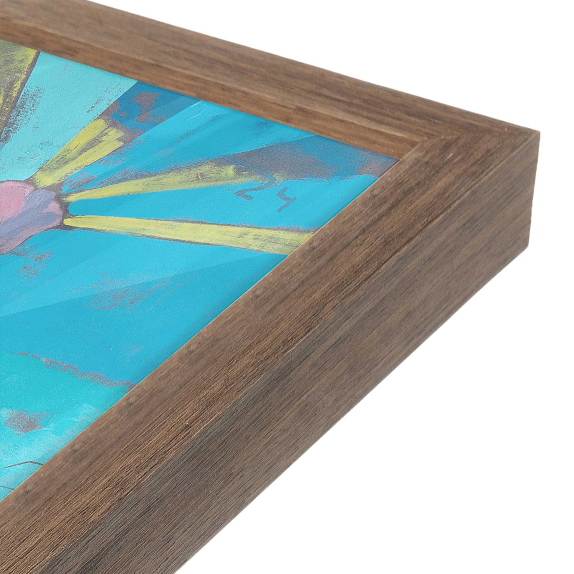 [Color:Walnut], Picture of art in a Walnut frame at an angle