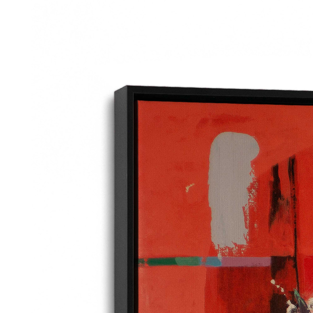[Color:Satin Black], Picture of art in a Satin Black frame at an angle