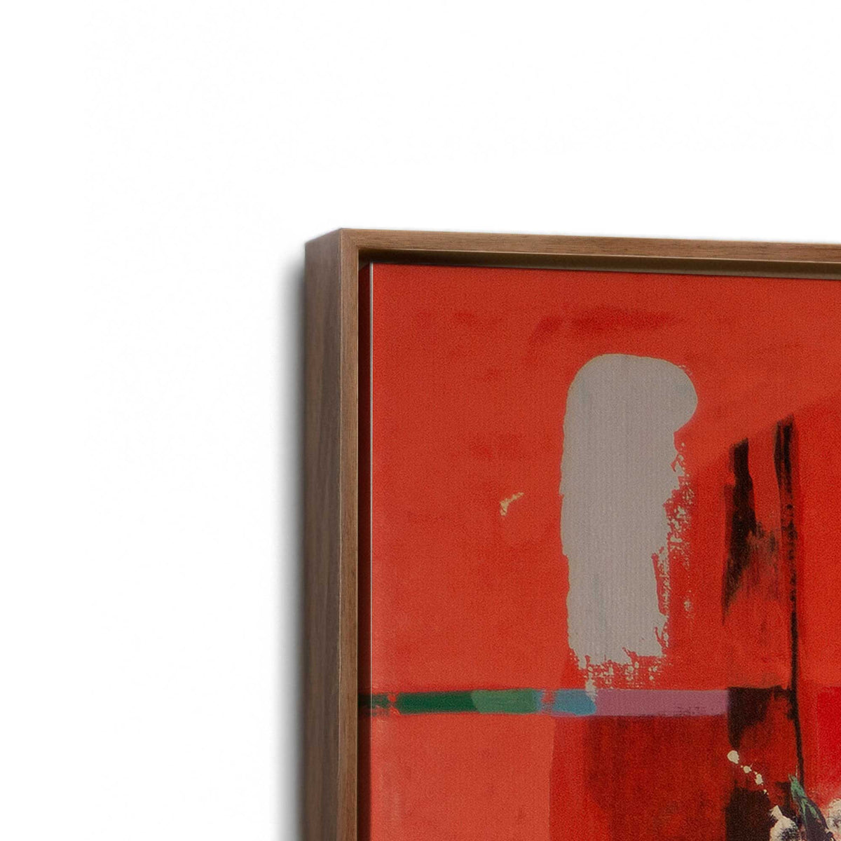 [Color:Walnut], Picture of art in a Walnut frame at an angle