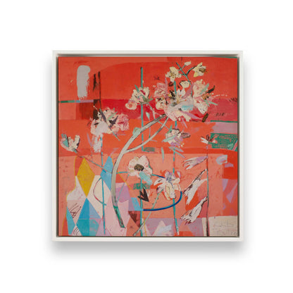 [Color:Opaque White], Picture of art in a White frame
