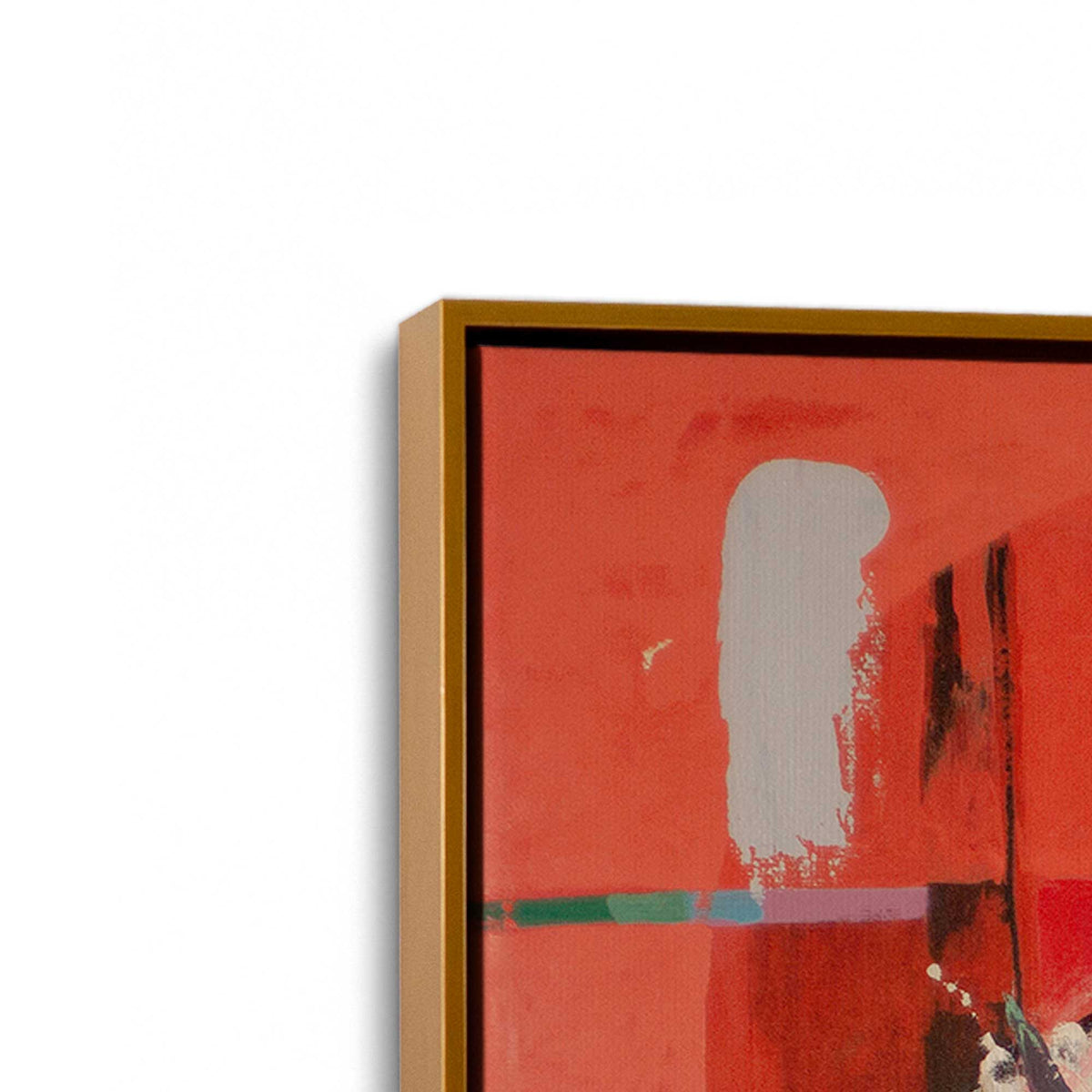 [Color:Polished Gold], Picture of art in a Polished Gold frame at an angle