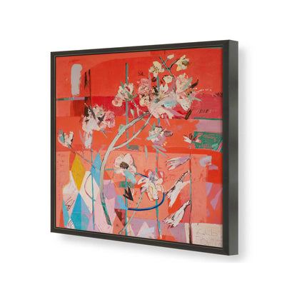 [Color:Satin Black], Picture of art in a Satin Black frame of the corner