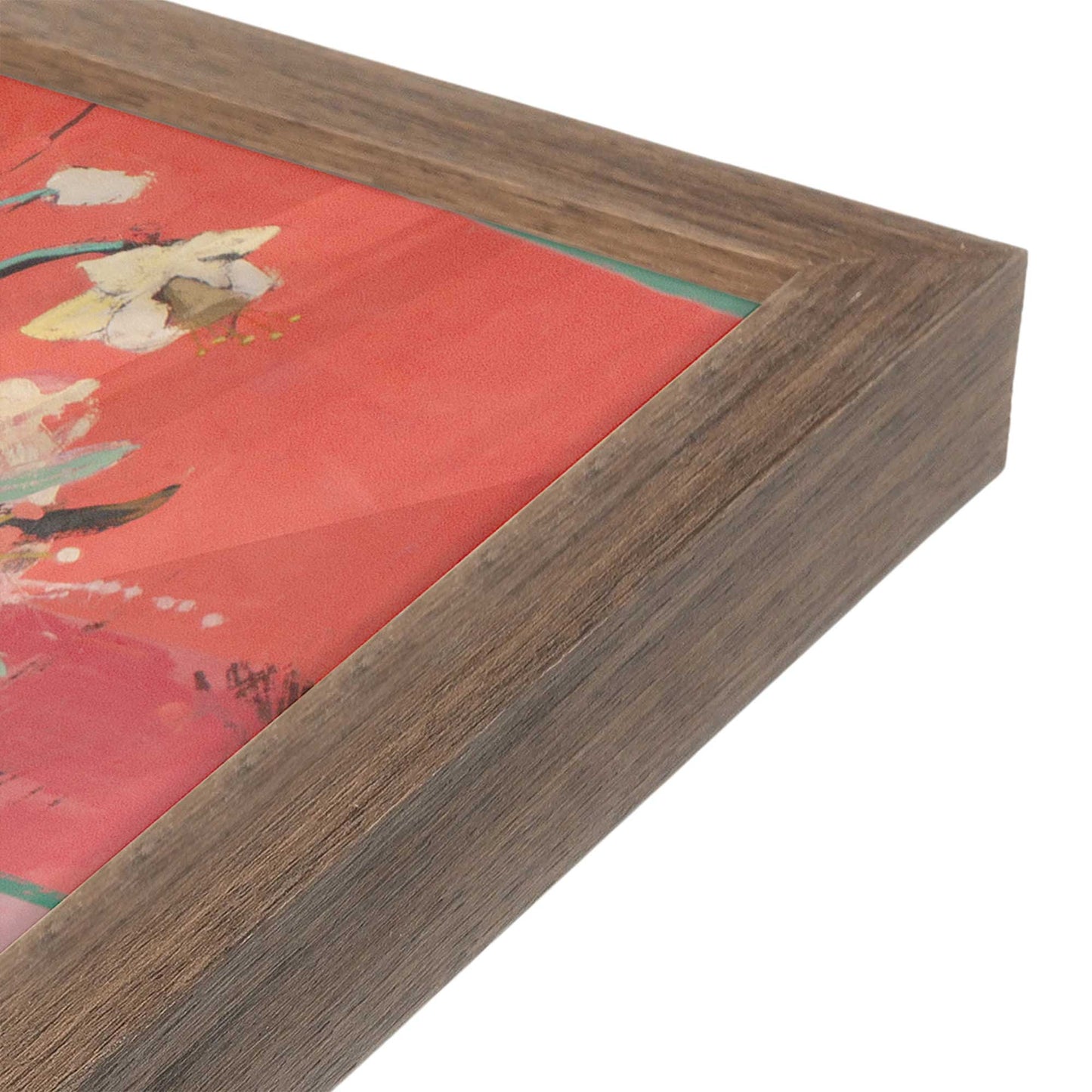 [Color:Walnut], Picture of art in a Walnut frame at an angle
