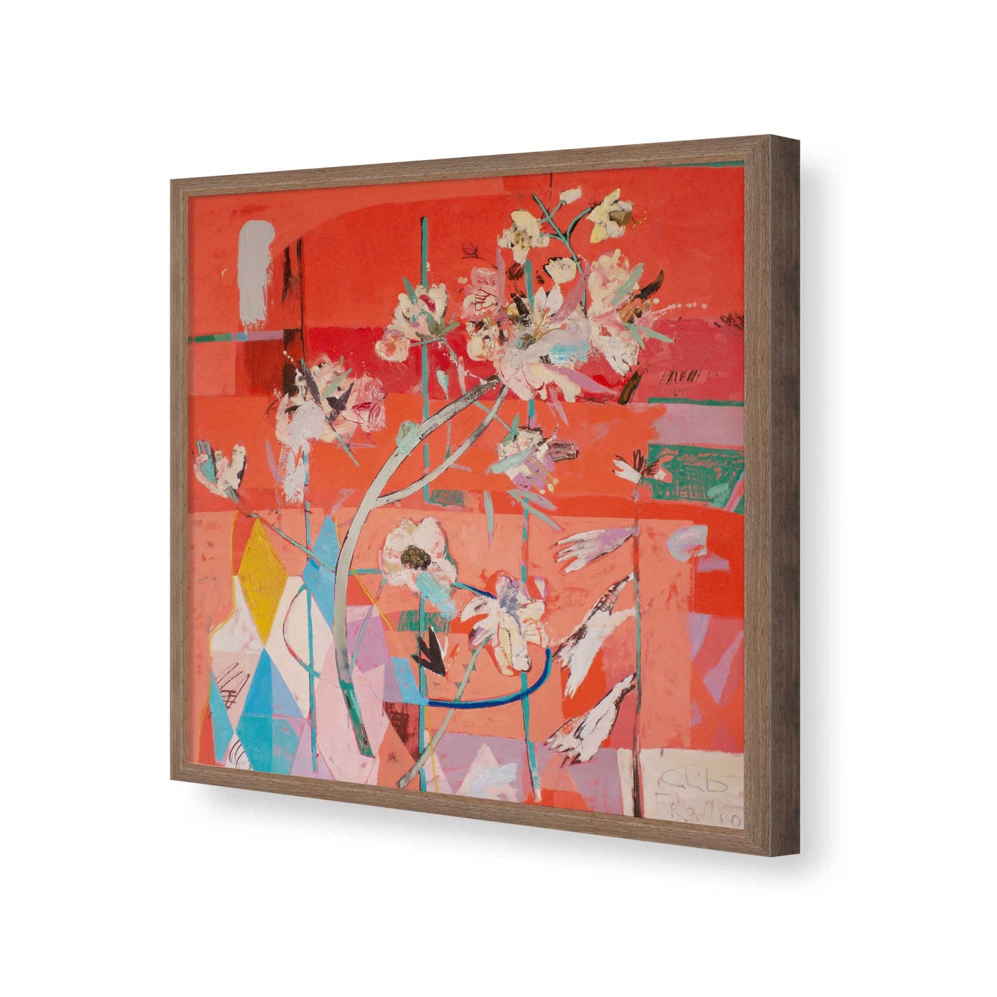 [Color:Walnut], Picture of art in a Walnut frame of the corner