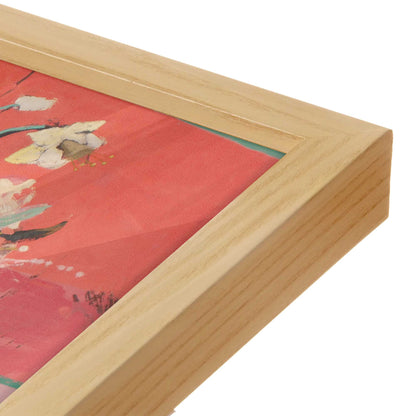 [Color:American Maple], Picture of art in a American Maple frame at an angle