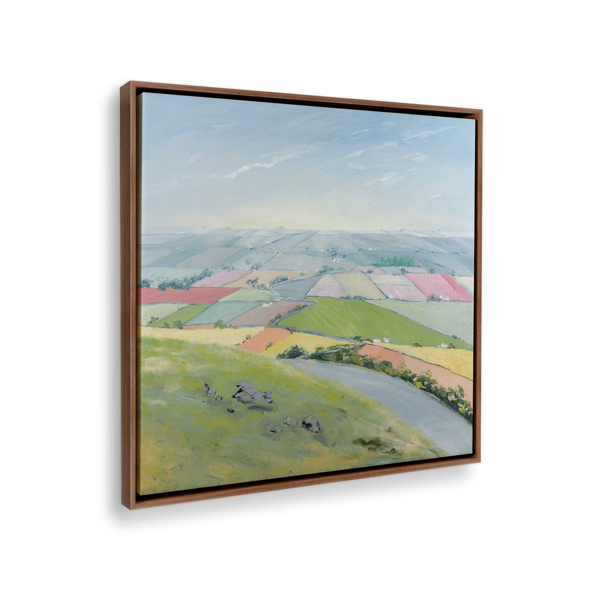 [Color:Walnut], Picture of the corner of the art