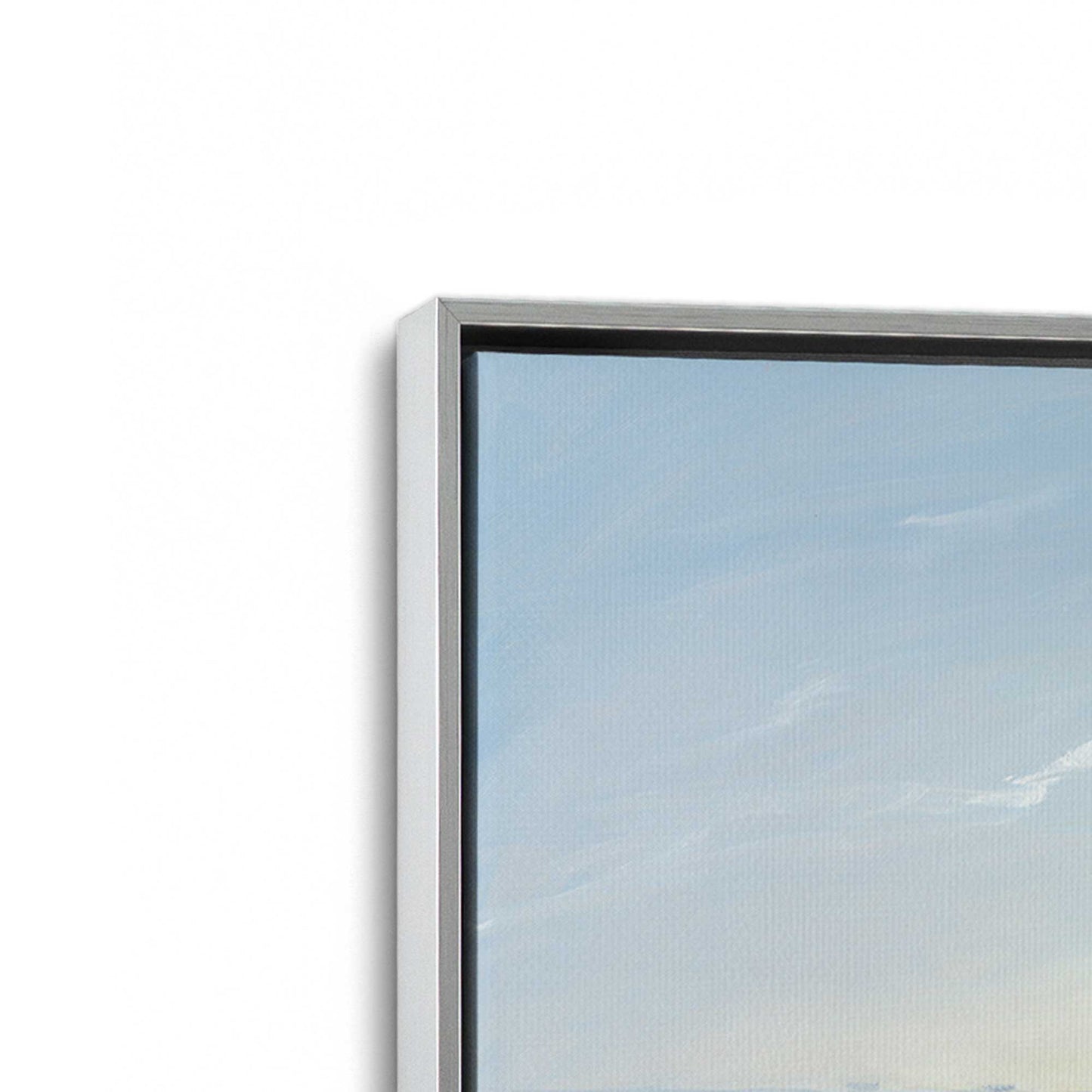 [Color:Polished Chrome], Picture of art in a Polished Chrome frame at an angle
