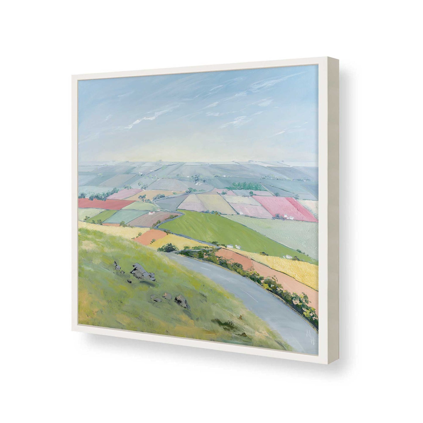 [Color:Opaque White], Picture of art in a Opaque White frame of the corner