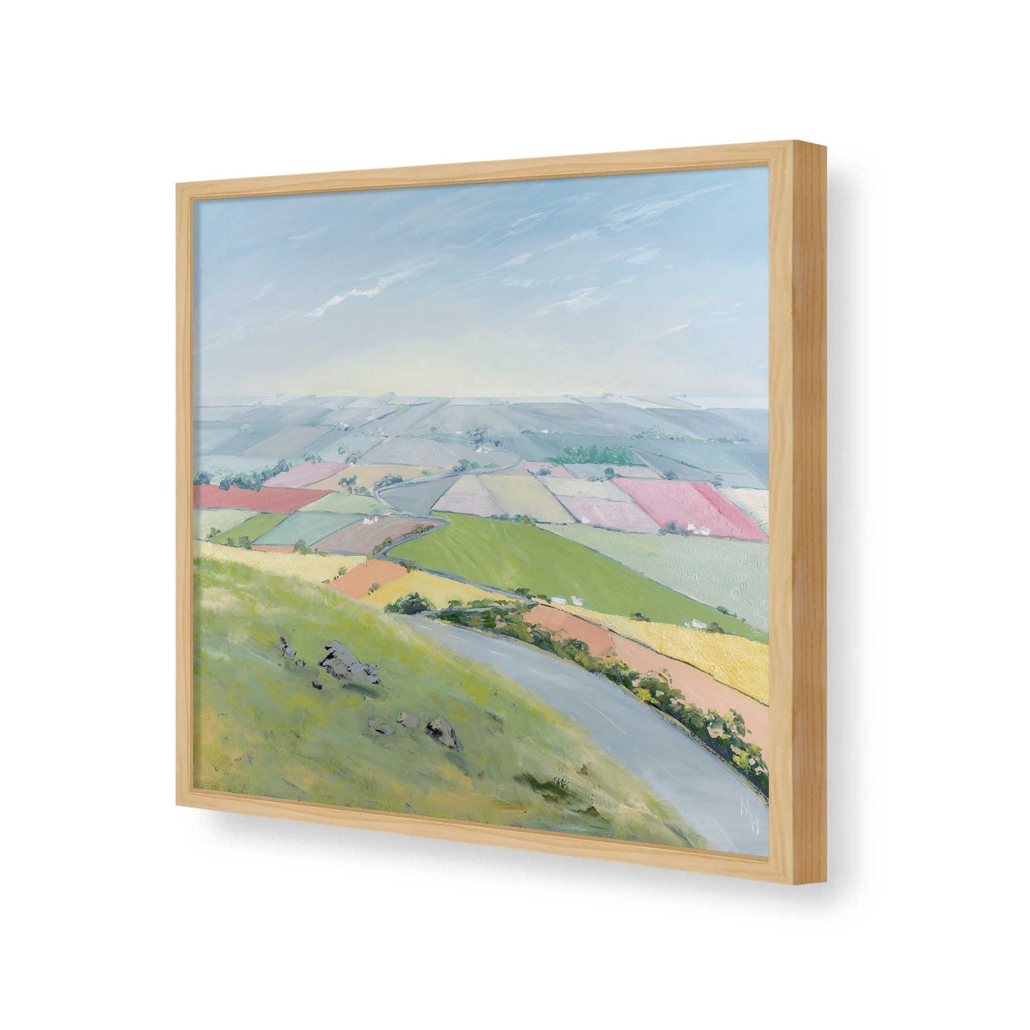 [Color:American Maple], Picture of art in a American Maple frame of the corner