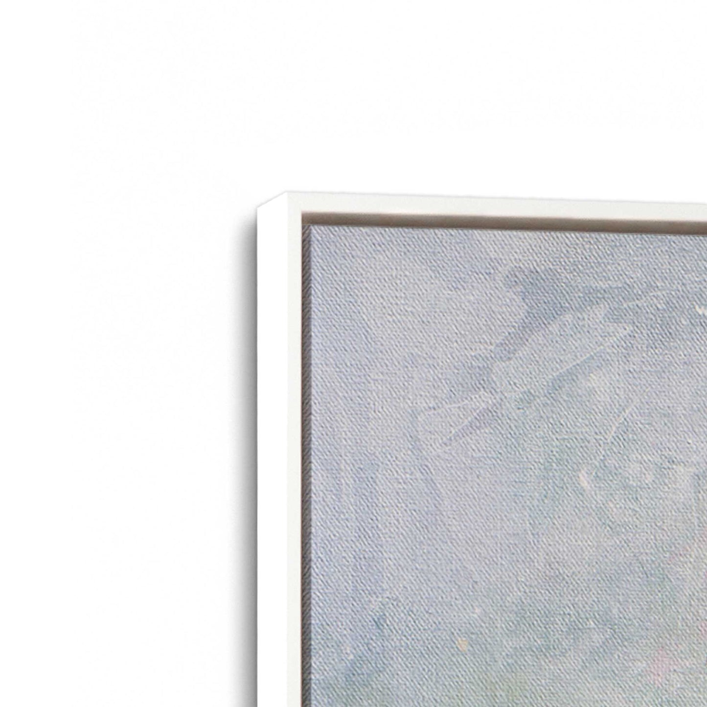 [Color:Opaque White], Picture of art in a White frame at an angle