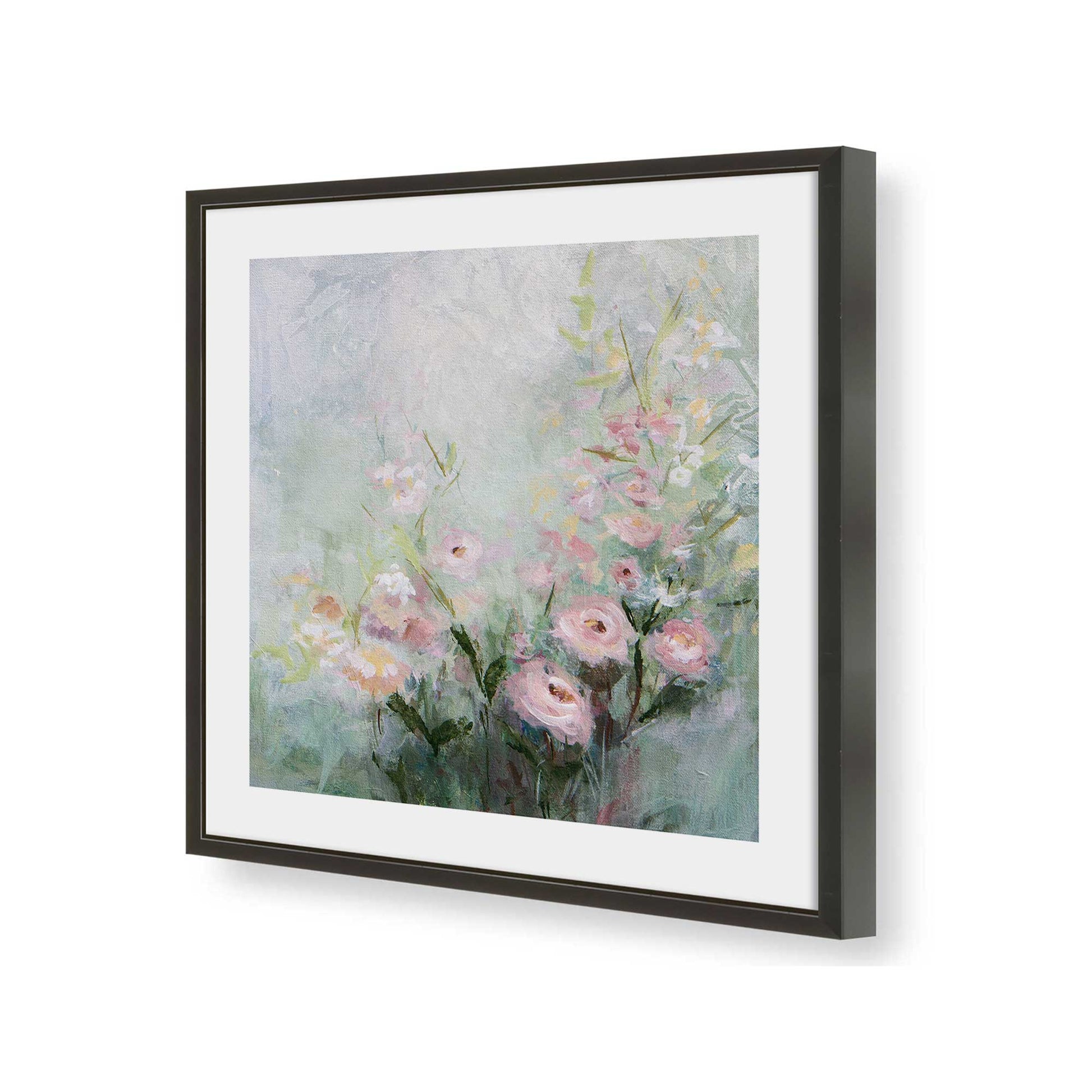 [Color:Satin Black], Picture of art in a Satin Black frame of the corner