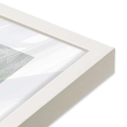 [Color:Opaque White], Picture of art in a Opaque White frame at an angle