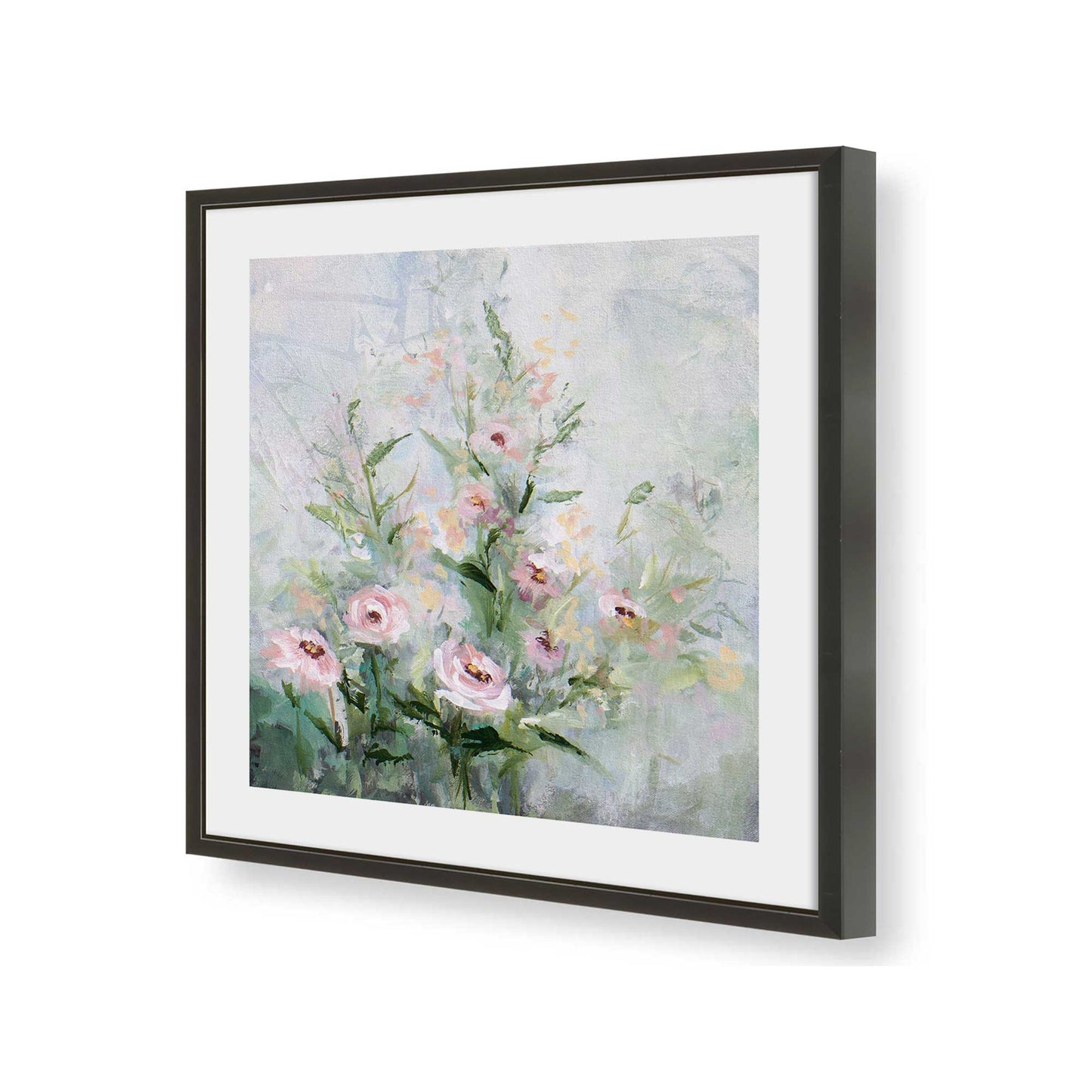 [Color:Satin Black], Picture of art in a Satin Black frame of the corner