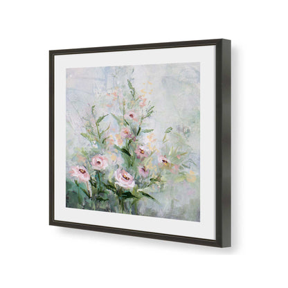 [Color:Satin Black], Picture of art in a Satin Black frame of the corner