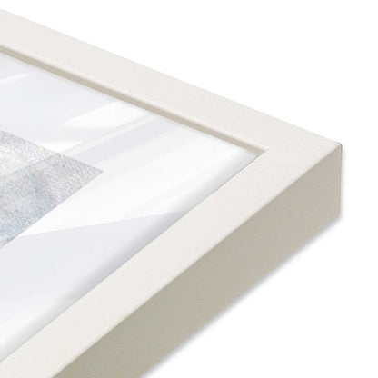[Color:Opaque White], Picture of art in a Opaque White frame at an angle