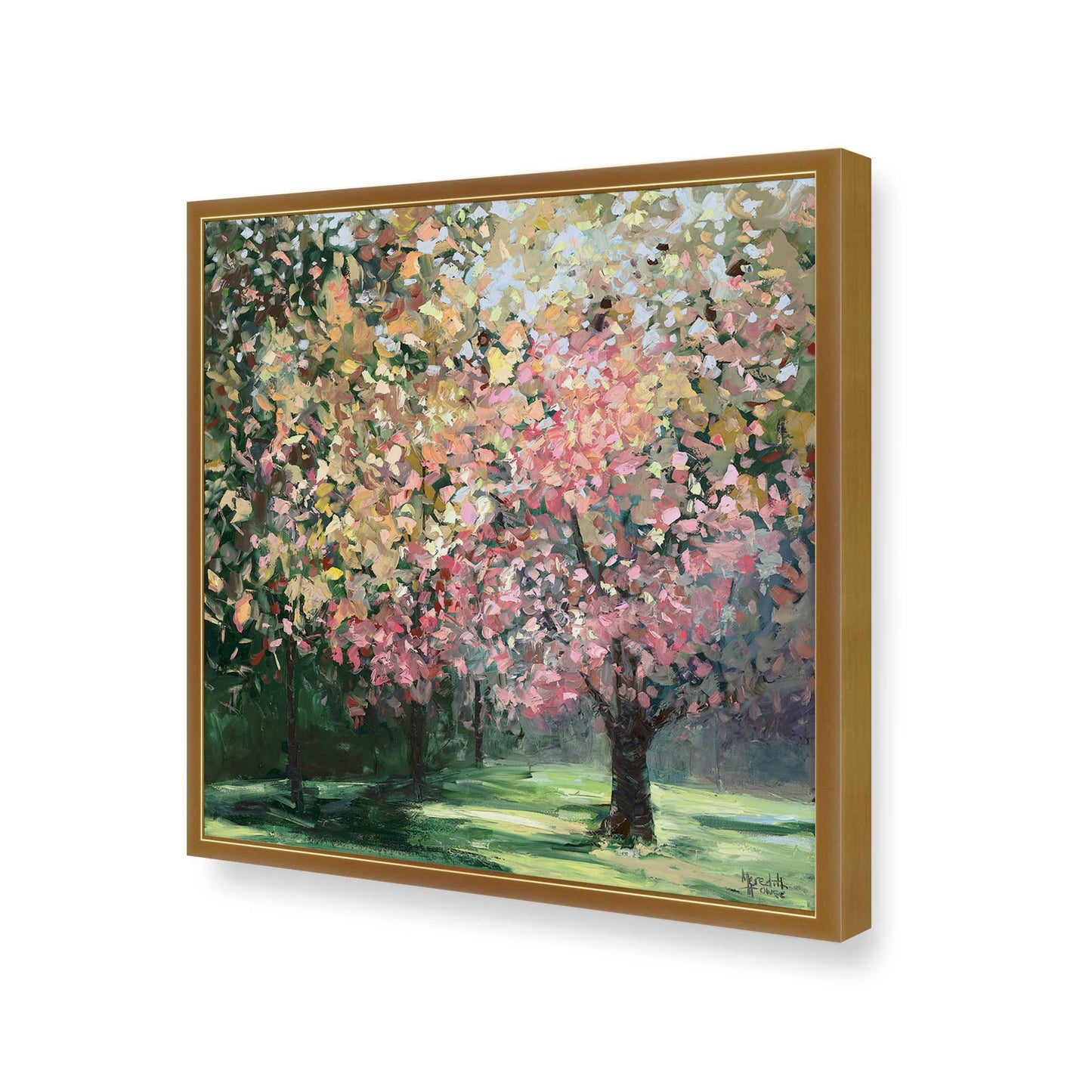 [Color:Polished Gold], Picture of art in a Polished Gold frame of the corner