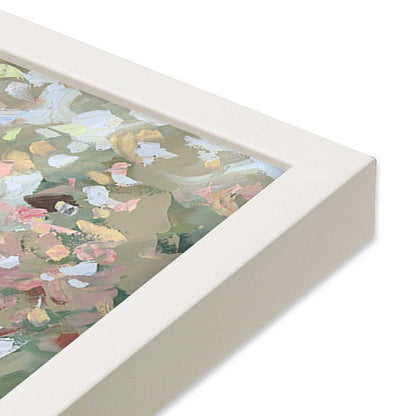 [Color:Opaque White], Picture of art in a Opaque White frame at an angle