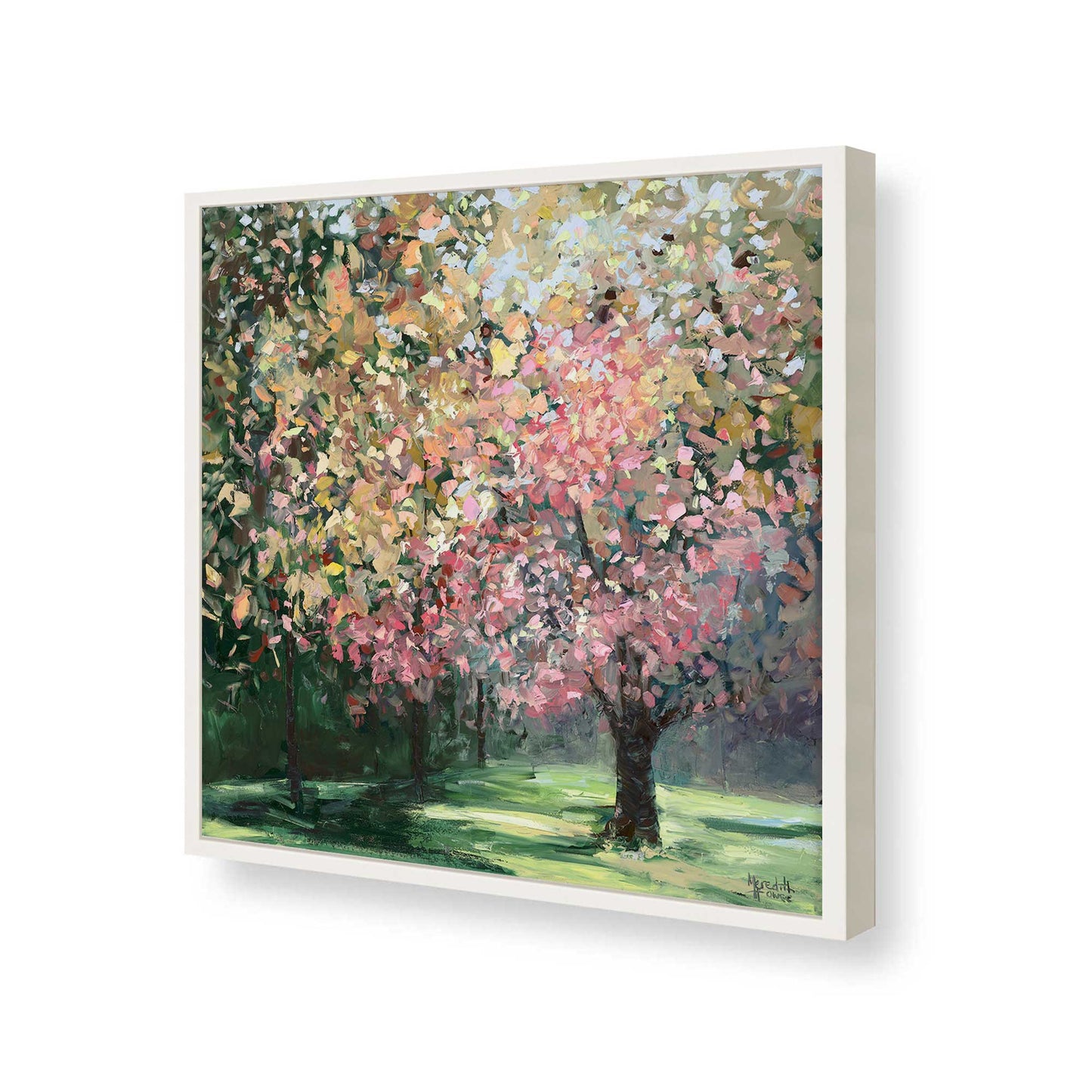 [Color:Opaque White], Picture of art in a Opaque White frame of the corner