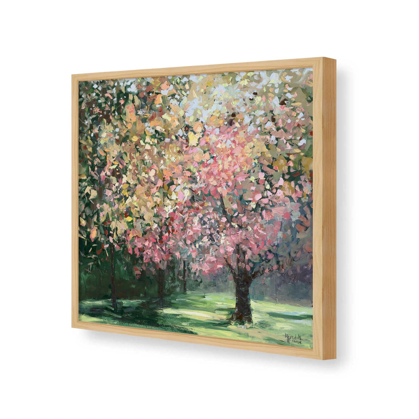 [Color:American Maple], Picture of art in a American Maple frame of the corner