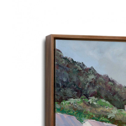 [Color:Walnut], Picture of art in a Walnut frame at an angle