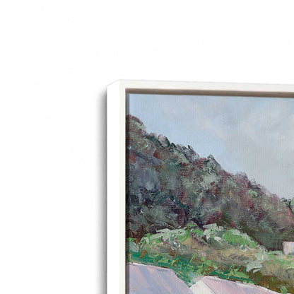 [Color:Opaque White], Picture of art in a White frame at an angle