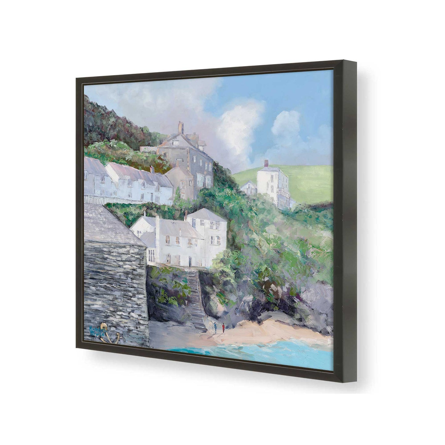 [Color:Satin Black], Picture of art in a Satin Black frame of the corner