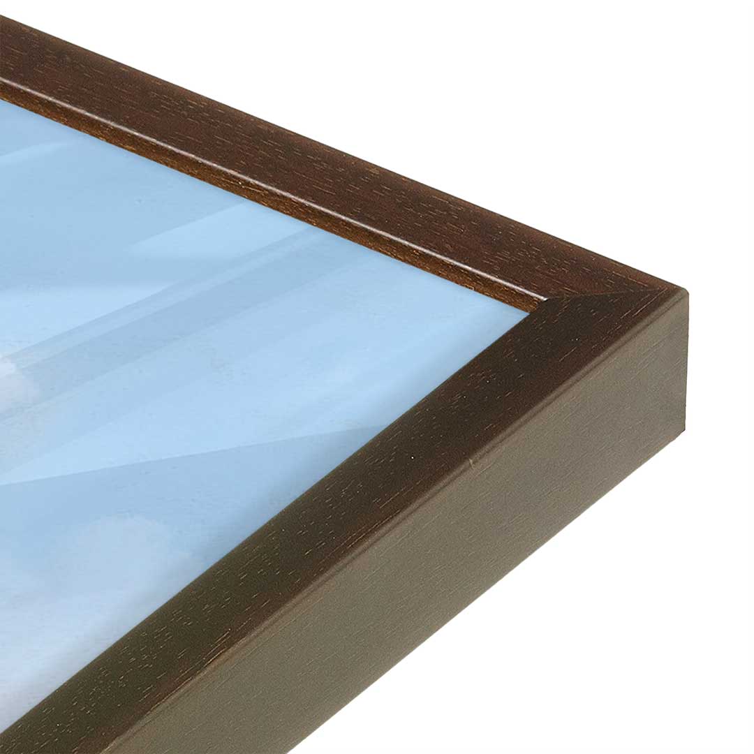 [Color:Espresso], Picture of art in a Espresso frame at an angle