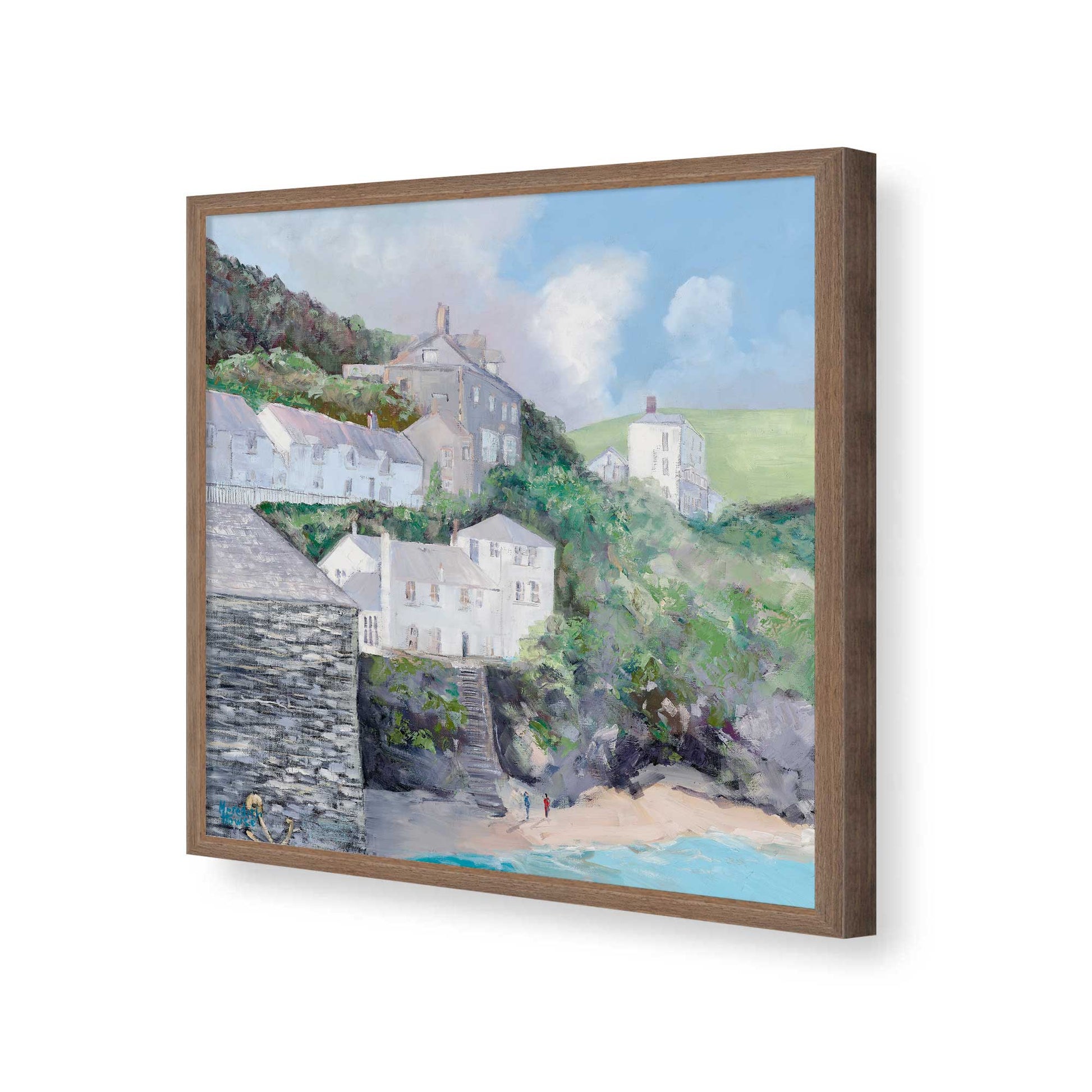 [Color:Walnut], Picture of art in a Walnut frame of the corner