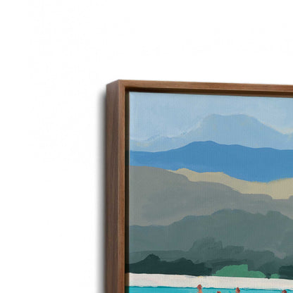 [Color:Walnut], Picture of art in a Walnut frame at an angle