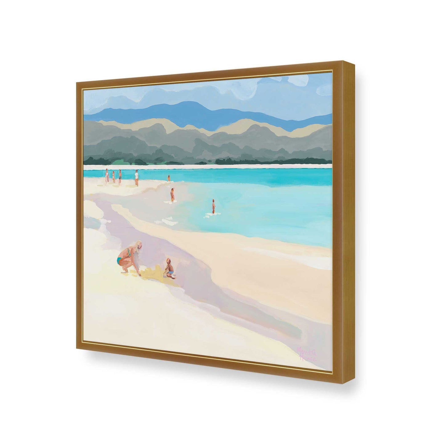 [Color:Polished Gold], Picture of art in a Polished Gold frame of the corner