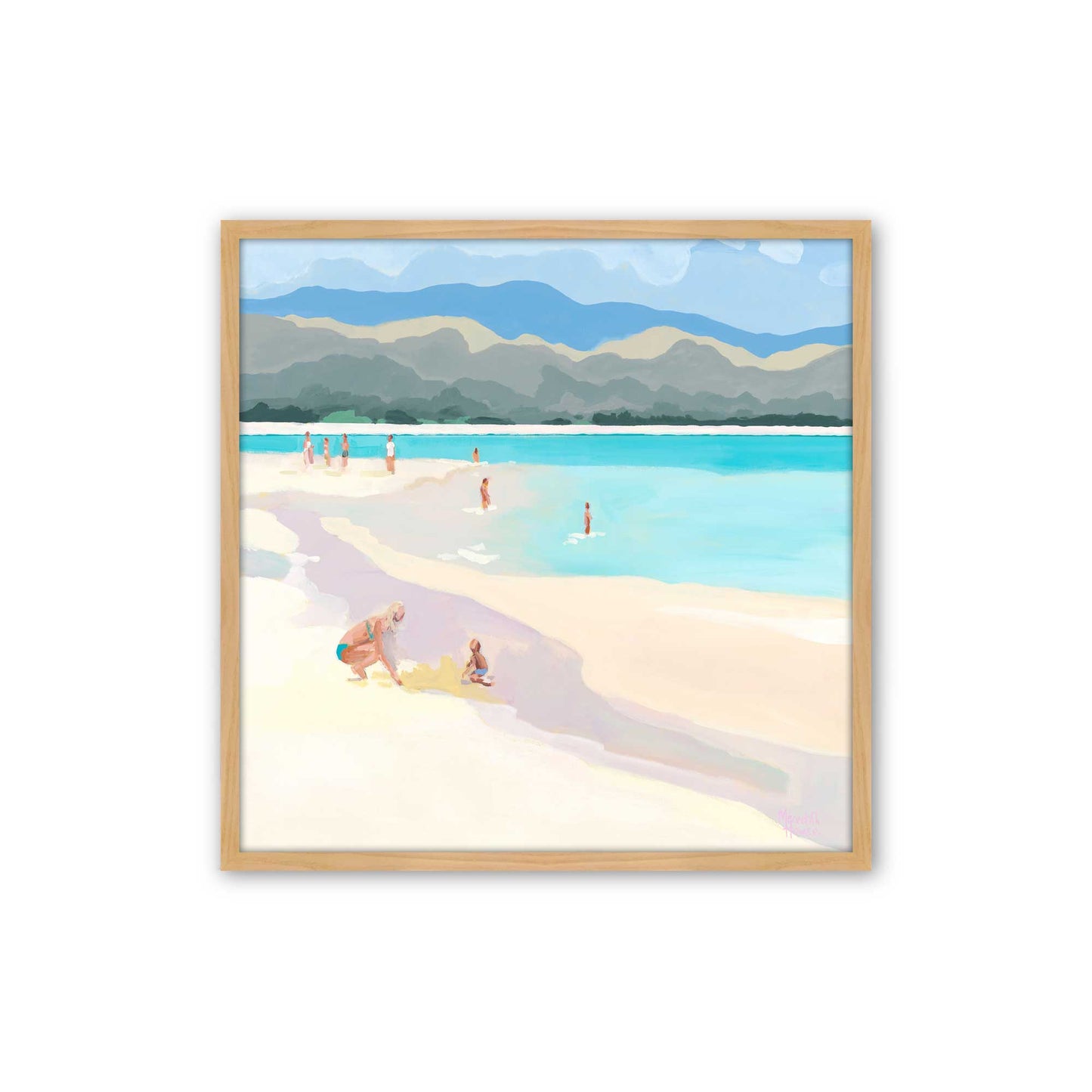 [Color:American Maple], Picture of art in a American Maple frame