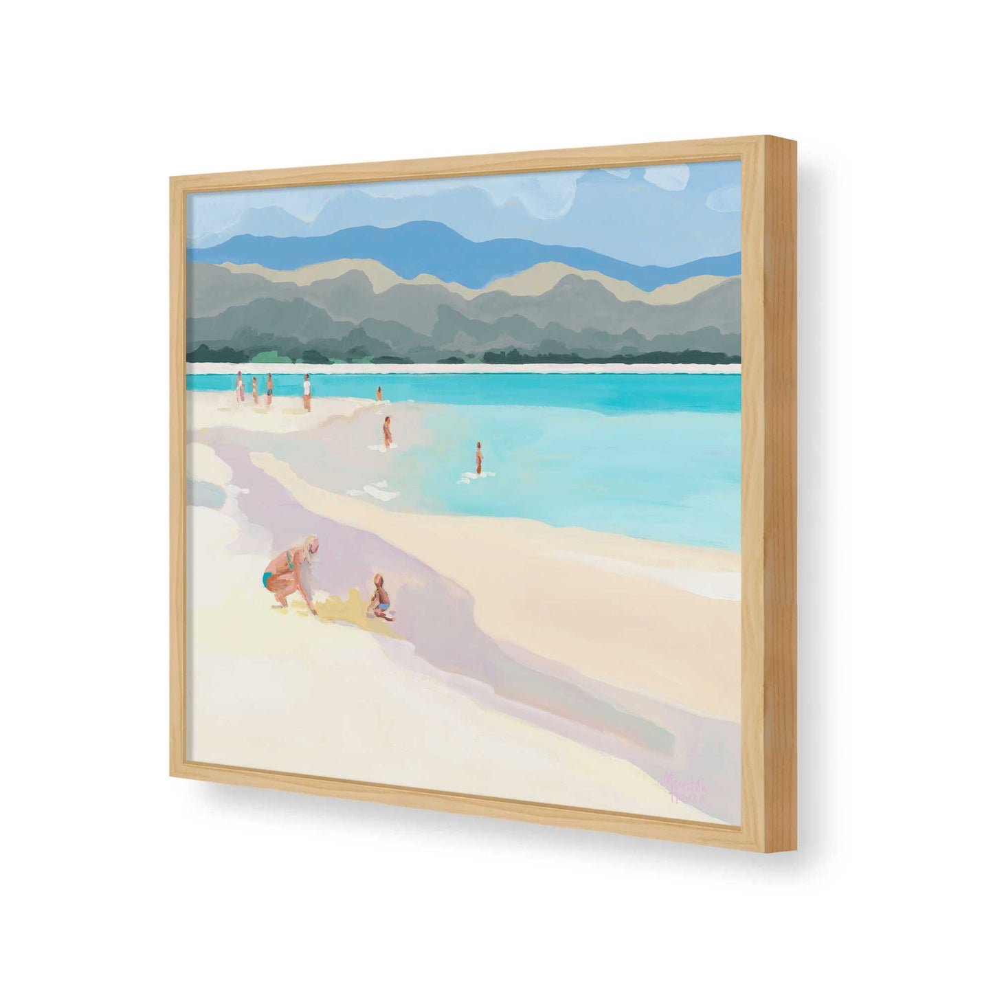 [Color:American Maple], Picture of art in a American Maple frame of the corner