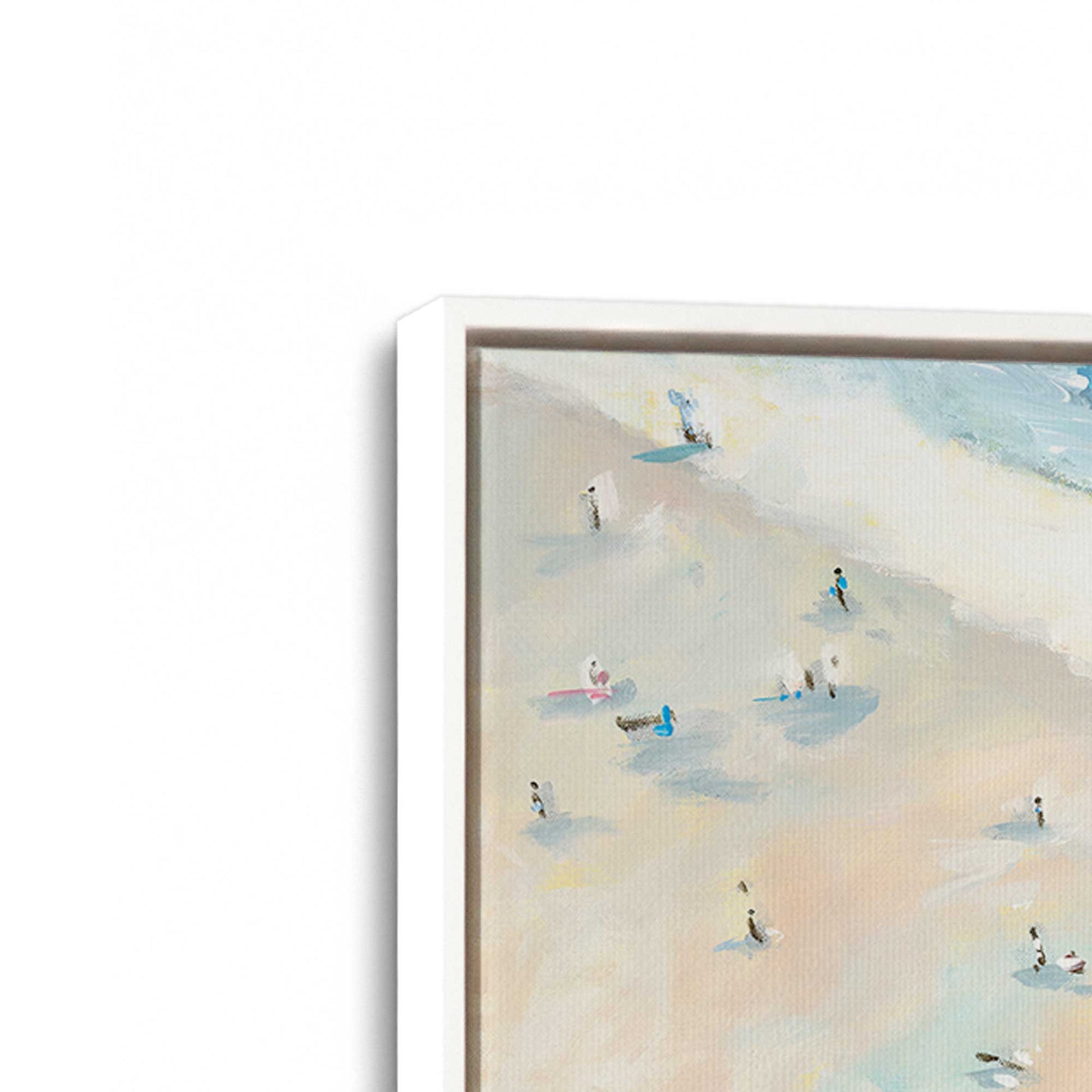 [Color:Opaque White], Picture of art in a White frame at an angle