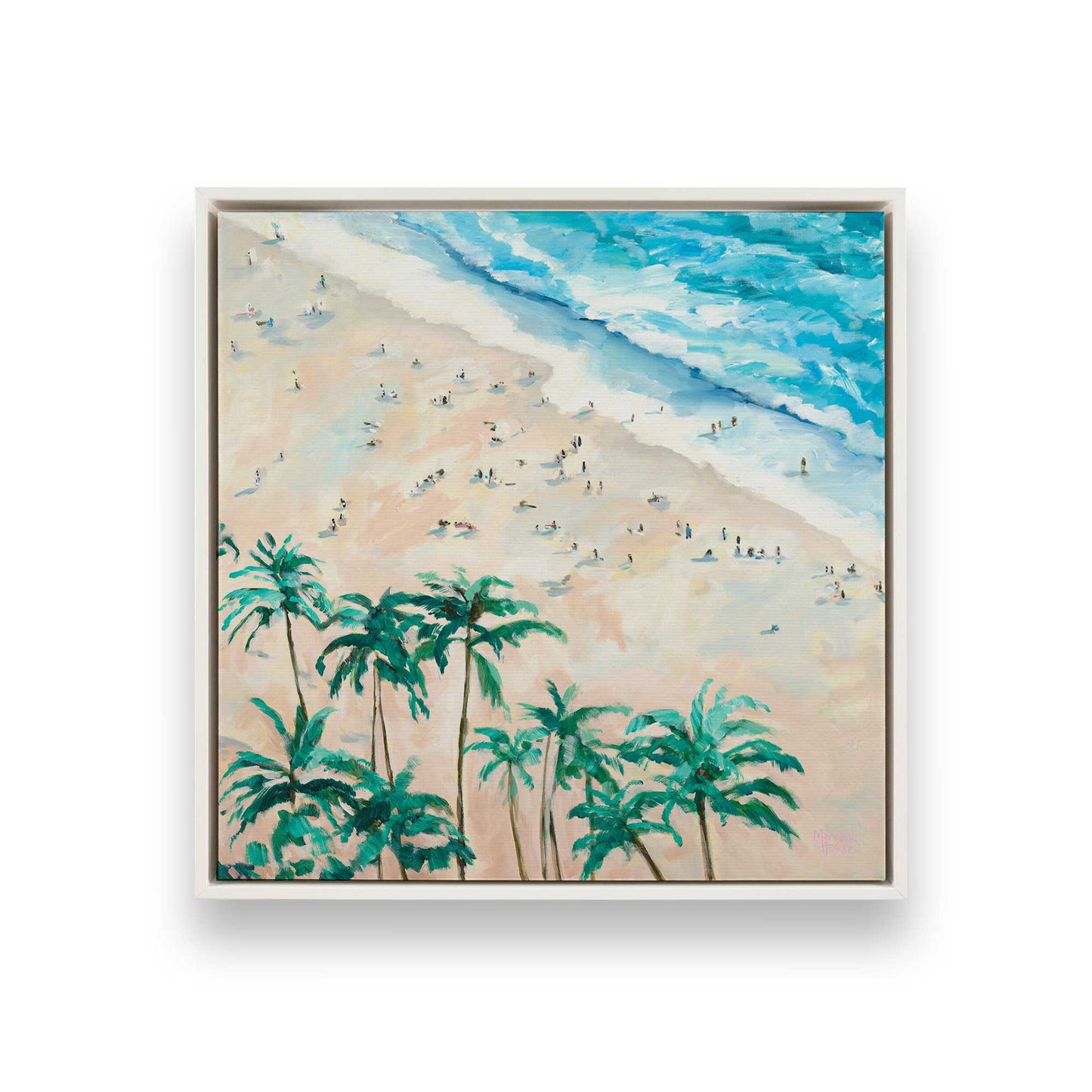 [Color:Opaque White], Picture of art in a White frame