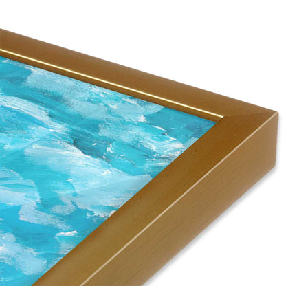 [Color:Polished Gold], Picture of art in a Polished Gold frame at an angle