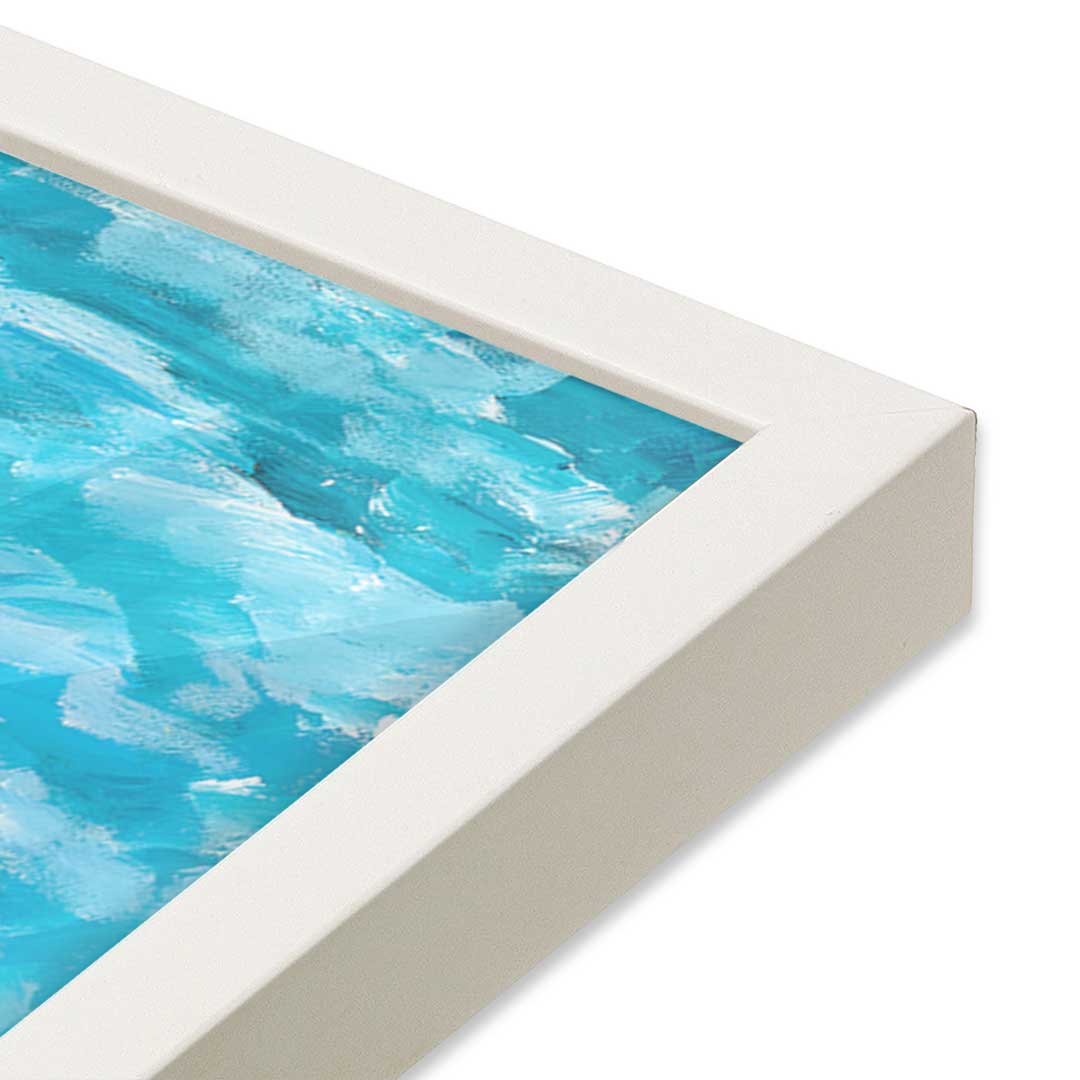 [Color:Opaque White], Picture of art in a Opaque White frame at an angle