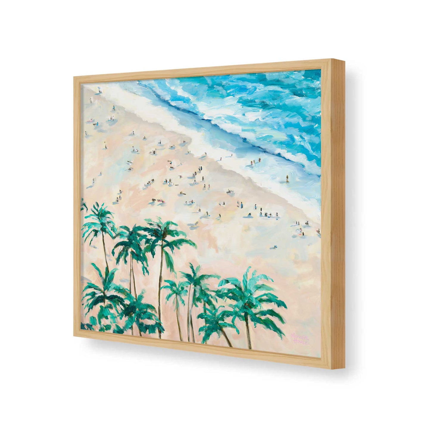 [Color:American Maple], Picture of art in a American Maple frame of the corner