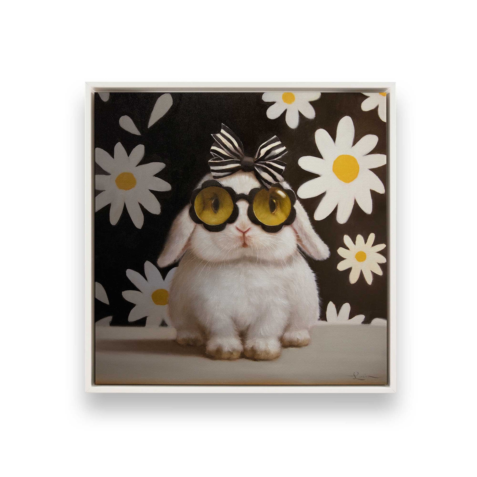 [Color:Opaque White], Picture of art in a White frame