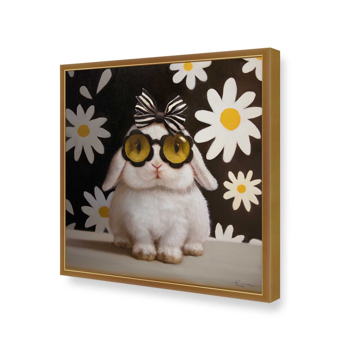 [Color:Polished Gold], Picture of art in a Polished Gold frame of the corner