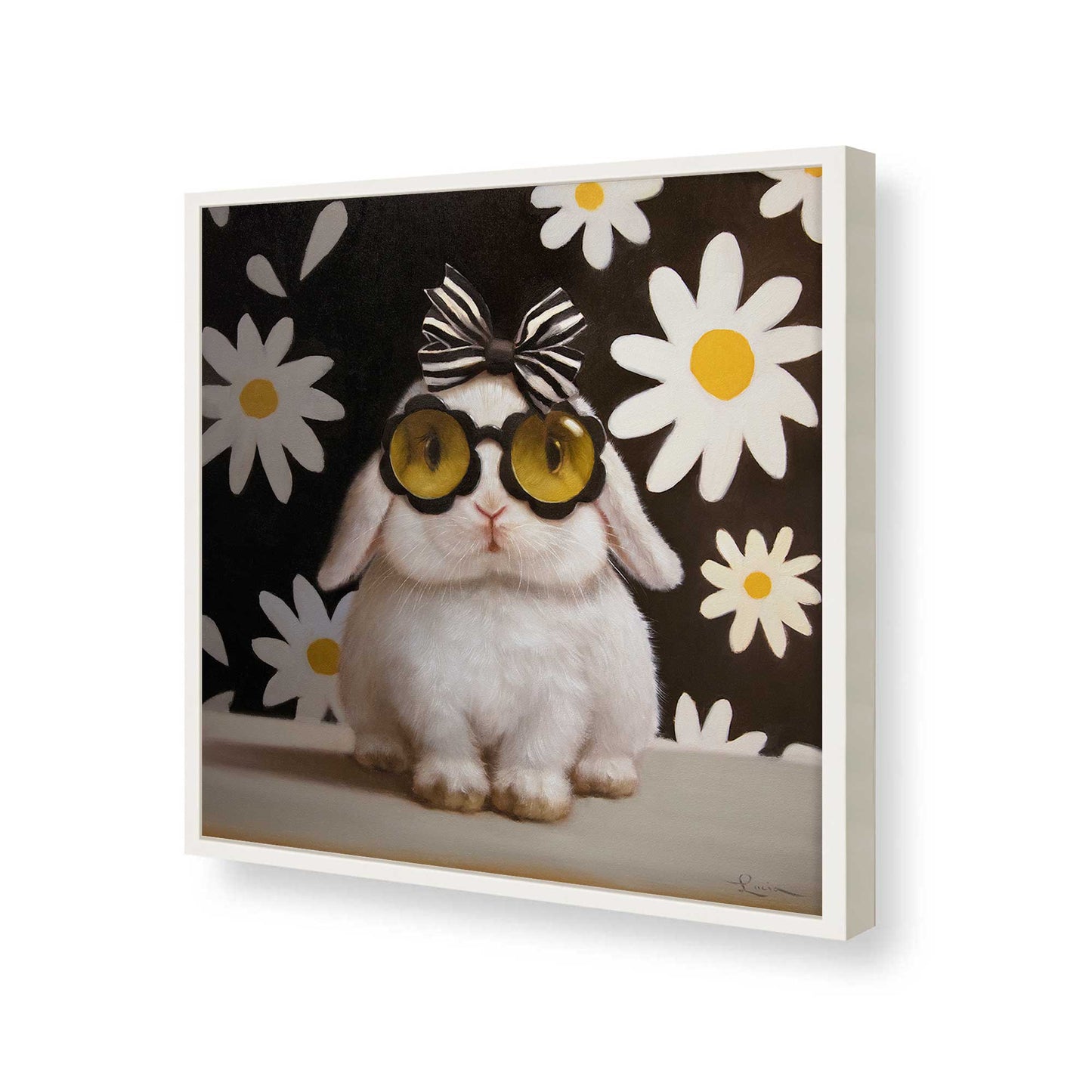 [Color:Opaque White], Picture of art in a Opaque White frame of the corner