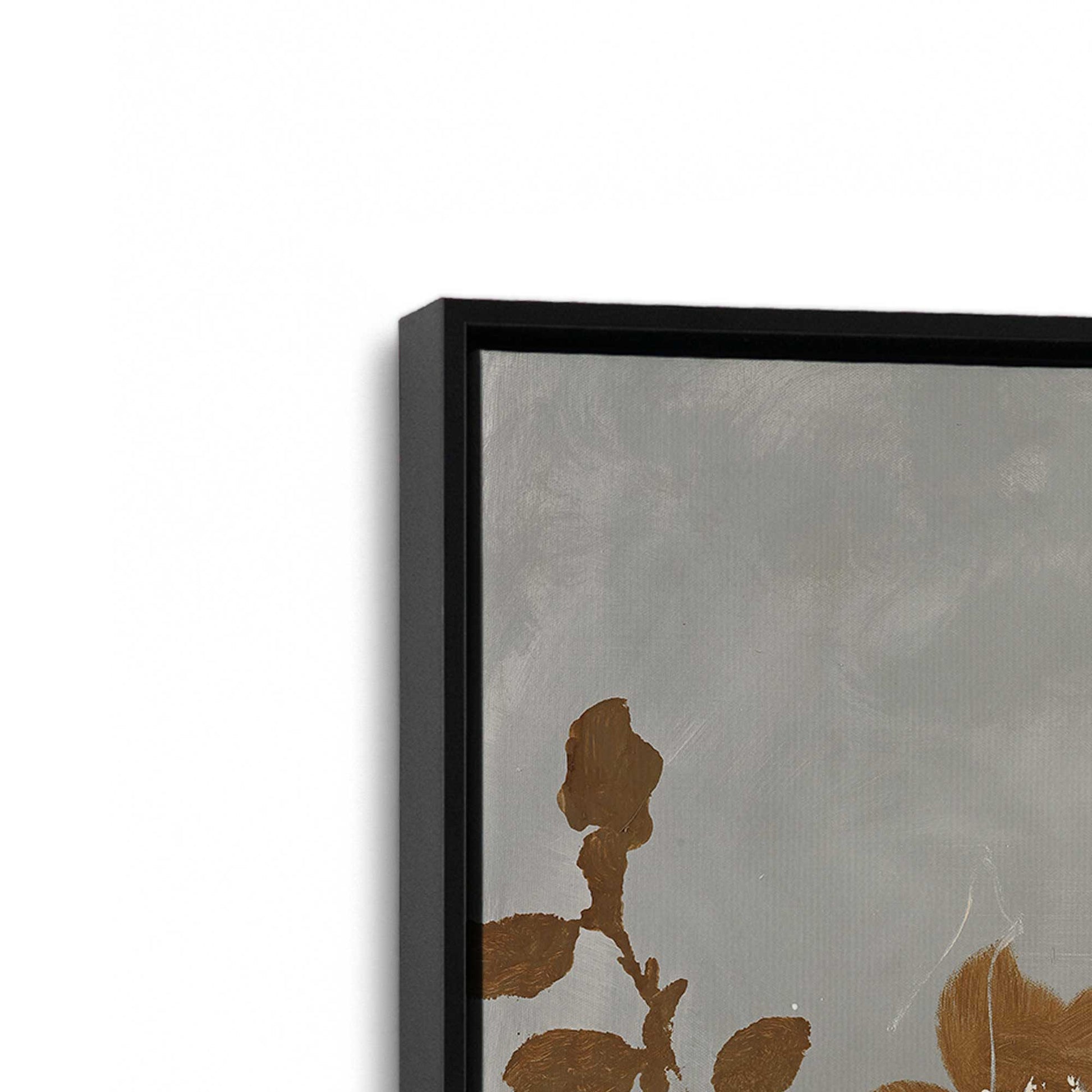 [Color:Satin Black], Picture of art in a Satin Black frame at an angle