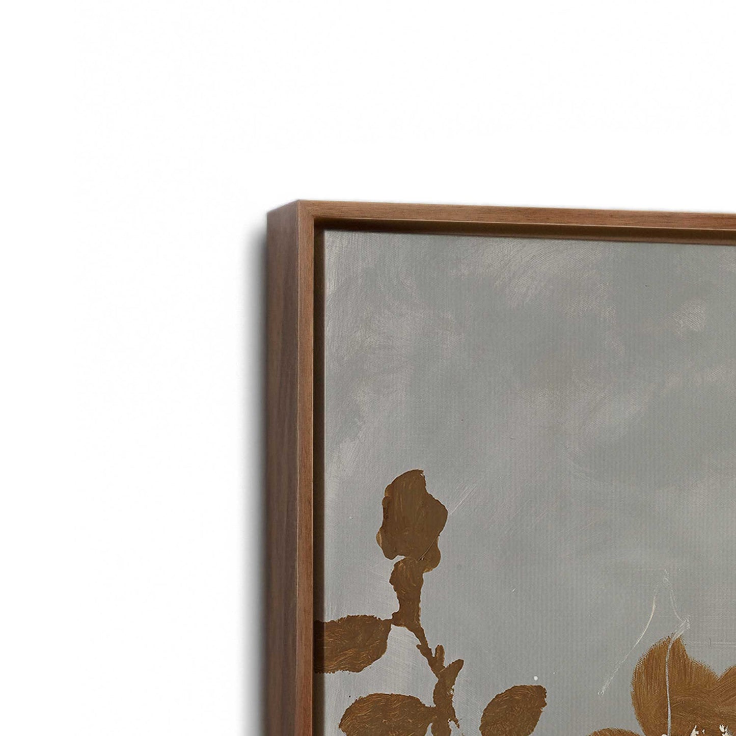 [Color:Walnut], Picture of art in a Walnut frame at an angle